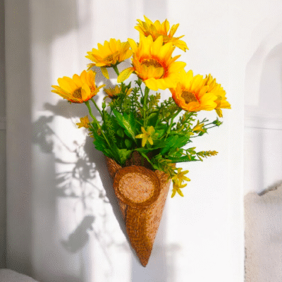 V Shape Planter With Sunflower