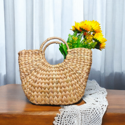 Sea Grass Decoration Bag With Sunflower